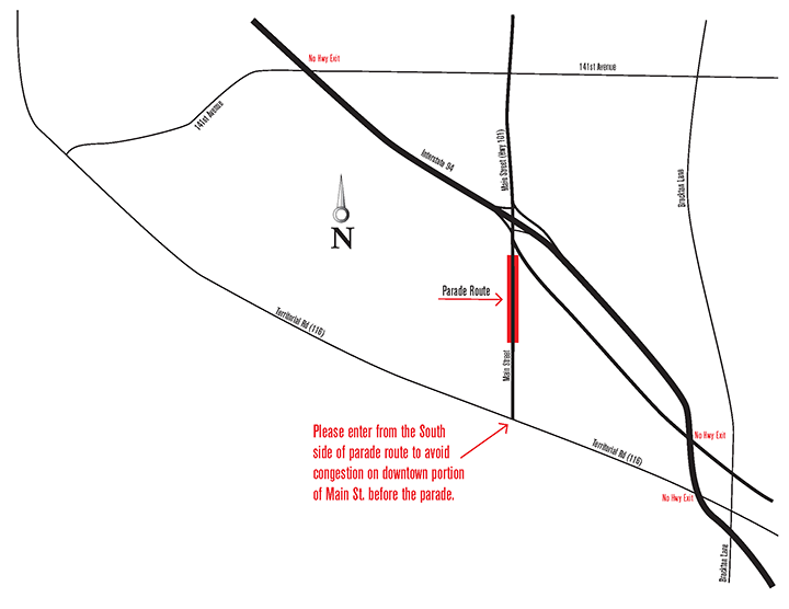 parade entry map